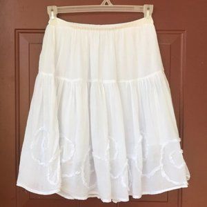 New Direction White gauze summer skirt. Petite XL.